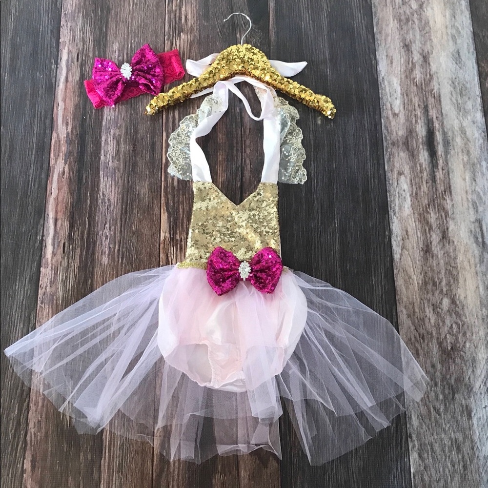 Pink sparkling outfit
